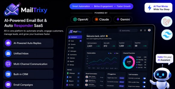 MailTrixy AI-Powered Email Bot and Auto Responder SaaS Script