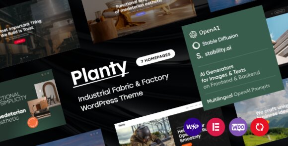 Planty Fabric and Factory WordPress Theme